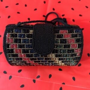 BEADED shoulder bag